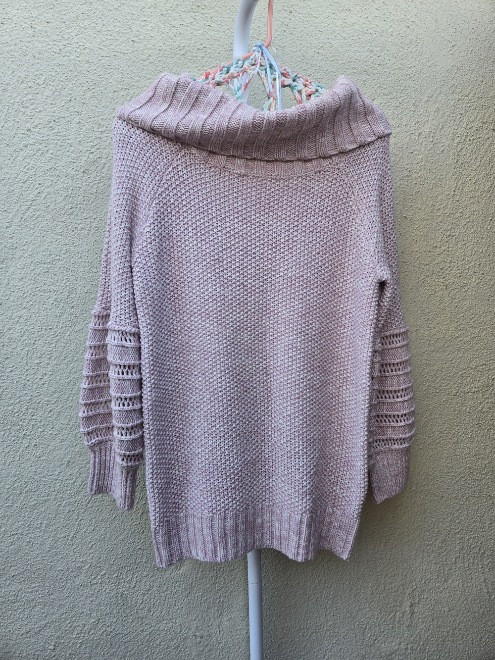 ILLA ILLA Dusty Pink Cowl Neck Knit Sweater